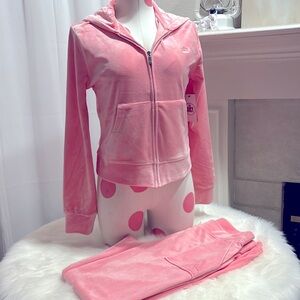 Juicy Couture Soft Pink Velour Tracksuit New Excellent Condition